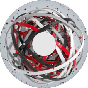 Speichenschutz mit Motiv Atommodell