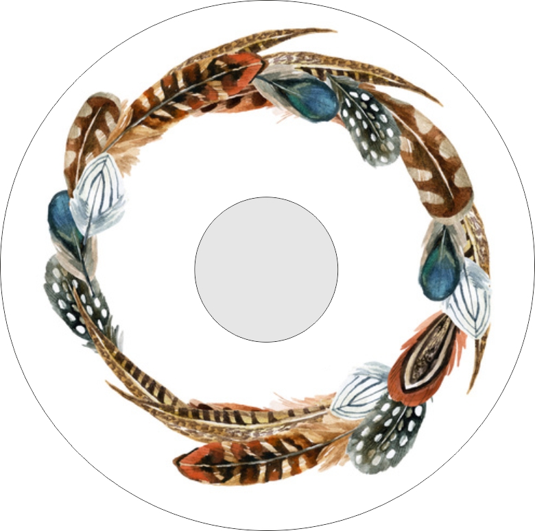 Speichenschutz mit Motiv Federn