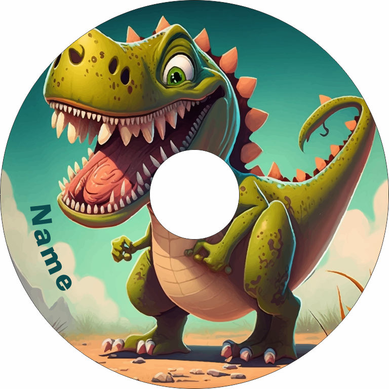 Speichenschutz Nr. 2 - Dino + Name