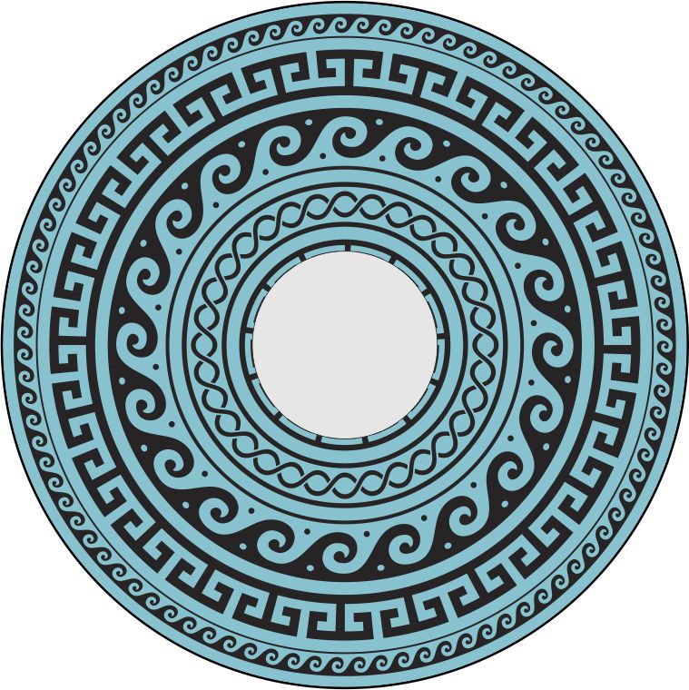 Speichenschutz Nr. 3356 - Ornament türkis