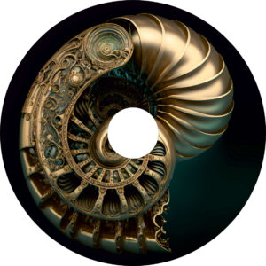 Speichenschutz Motiv futuristischer Ammonit