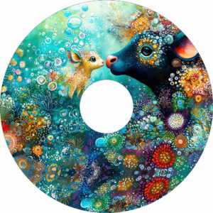 Speichenschutz mit Motiv Tiere im Blumenmeer